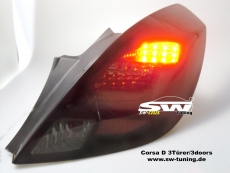 SW-Celi LED Rckleuchten passend fr Opel Corsa D 06-14 3Trer Black/Smoke Lightbar