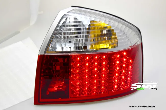 SW-Light LED taillights für Audi A4 8E sedan 01-04 red/crystal