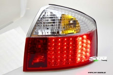 SW-Light LED taillights fr Audi A4 8E sedan 01-04 red/crystal