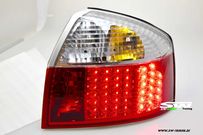 SW-Light LED taillights für Audi A4 8E sedan 01-04 red/crystal