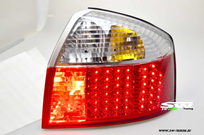 SW-Light LED taillights für Audi A4 8E sedan 01-04 red/crystal