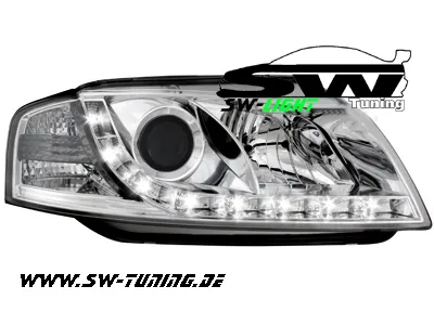 SW-Light headlights suitable for Audi A3 8P 03-07 LED positionlight chrome