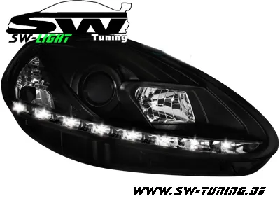 SW-Light Scheinwerfer Fiat Grande Punto 05-08 LED Standlicht / LWR black