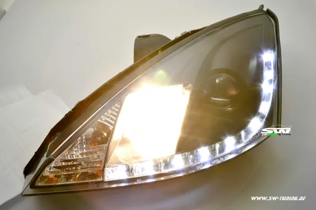 SW-Light Scheinwerfer Ford Focus Mk1 98-01 LED Standlicht Black