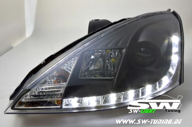 SW-Light Scheinwerfer Ford Focus Mk1 01-04 Facelift LED Standlicht black
