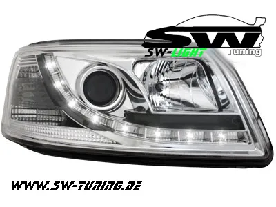 SW-Light headlights VW T5 03-09 LED positionlight chrome