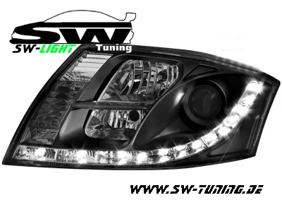 SW-Light headlights black AUDI TT 8N 99-05 led positionslight black
