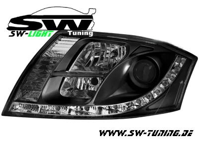 SW-Light headlights black AUDI TT 8N 99-05 led positionslight black