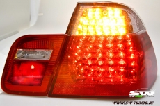 SW- LED taillights for BMW E46 LCI 4Doors sedan 02-04 red/crystal 4pieces