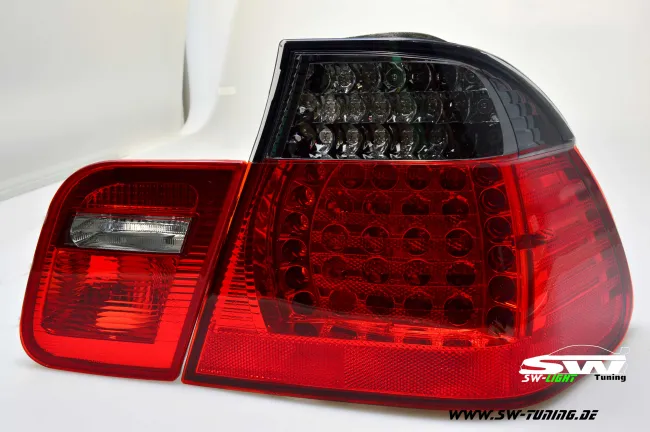 SW- LED taillights for BMW E46 LCI 4Doors 02-04 red/black 4pices