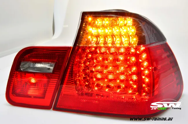 SW- LED taillights for BMW E46 LCI 4Doors 02-04 red/black 4pices