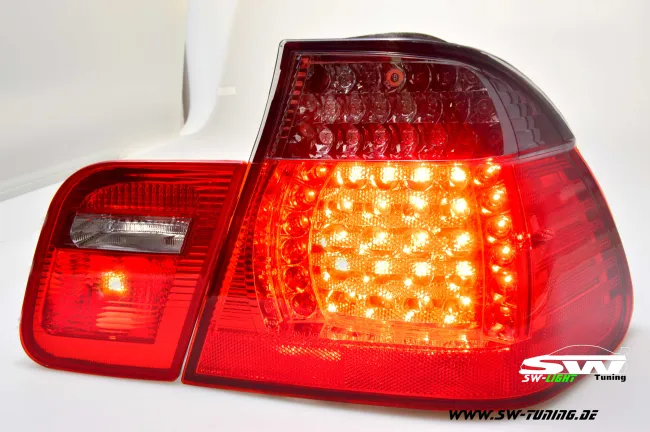 SW- LED taillights for BMW E46 LCI 4Doors 02-04 red/black 4pices