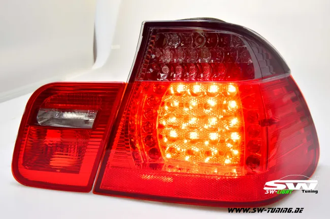 SW- LED taillights for BMW E46 LCI 4Doors 02-04 red/black 4pices