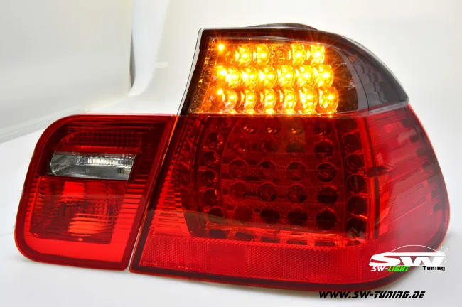 SW- LED taillights for BMW E46 LCI 4Doors 02-04 red/black 4pices
