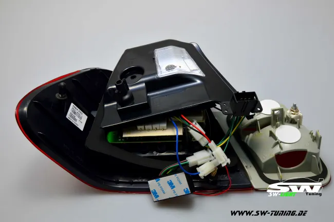 SW- LED taillights for BMW E46 LCI 4Doors 02-04 red/black 4pices