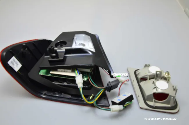 SW LED Rückleuchten für BMW 3er E46 Lim 98-01 red/crystal 4-teilig