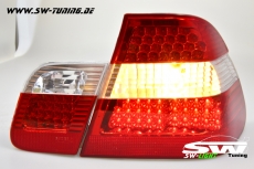 SW LED Rckleuchten BMW E46 Limo 98-01 red/crystal 4-teilig