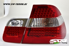 SW LED Rckleuchten BMW E46 Limo 98-01 red/crystal 4-teilig
