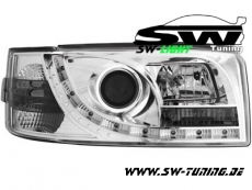 SW-Light Scheinwerfer VW T4 90-03 LED Standlicht chrome Kurzer Vorderwagen