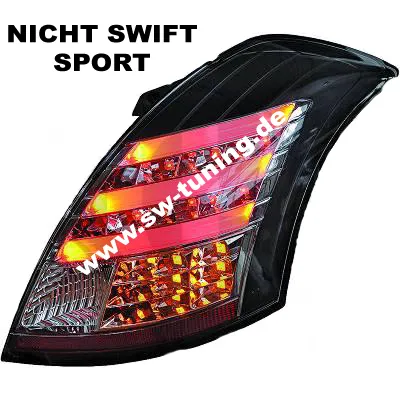 SW-Celi LED taillights suitable for Suzuki Swift Type NZ/FZ 10-16 black/clear