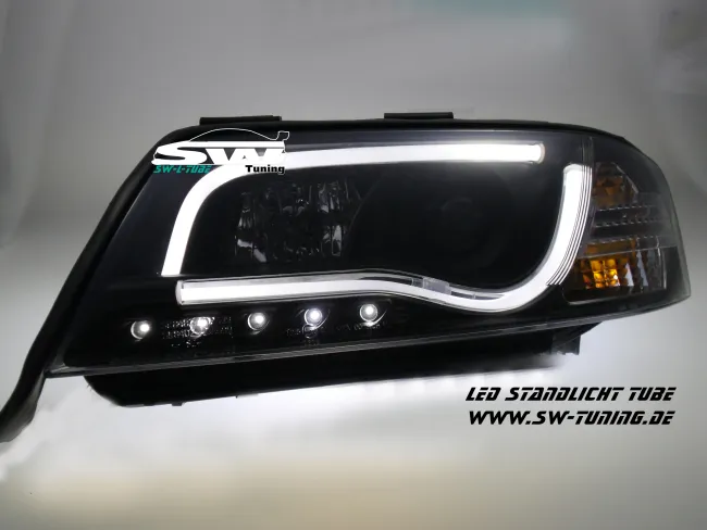 SW-LTube headlights Audi A6 4B 97-01 Lighttube black