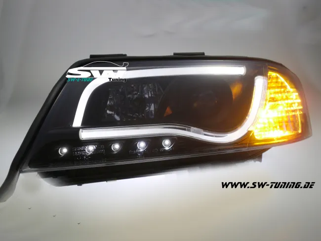 SW-LTube headlights Audi A6 4B 97-01 Lighttube black
