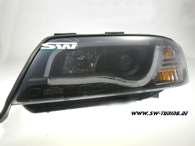 SW-LTube headlights Audi A6 4B 97-01 Lighttube black
