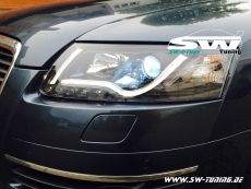 SW-LTube Scheinwerfer passend fr Audi A6 4F 04-08 Lighttube black