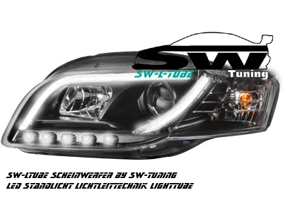 SW-LTube headlights Audi A4 B7 04-07 Lighttube black