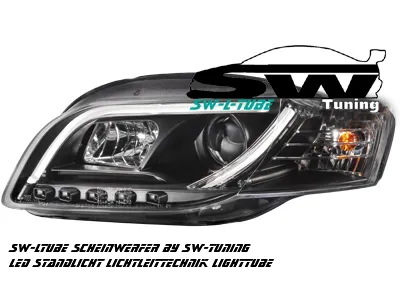 SW-LTube headlights Audi A4 B7 04-07 Lighttube black