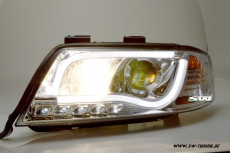 SW-LTube headlights Audi A6 4B 97-01 Lighttube chrome