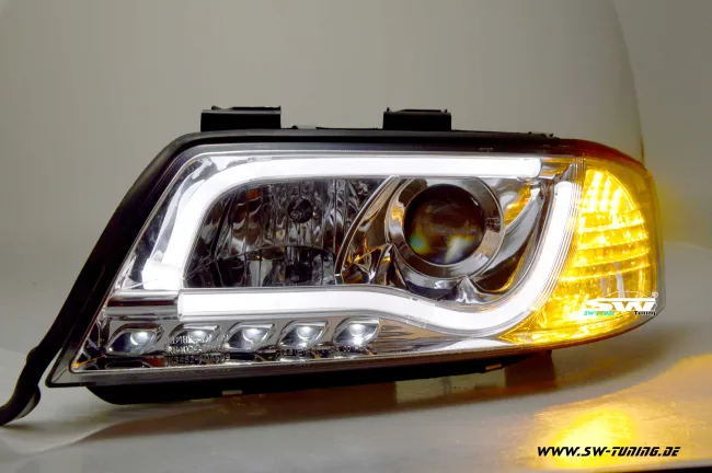 SW-LTube headlights Audi A6 4B 97-01 Lighttube chrome