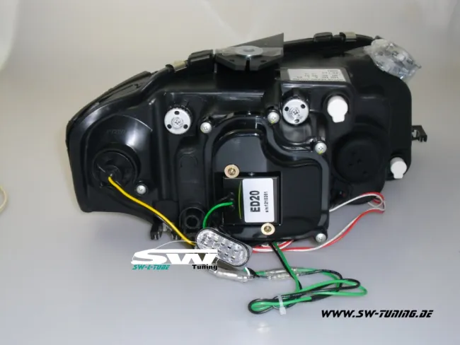 SW-LTube headlights suitable for Audi A3 8P 03-08 Lighttube positionslight black