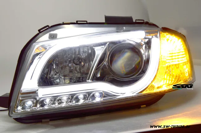 SW-LTube Scheinwerfer Audi A3 8P 03-08 LED Lighttube Standlicht chrome