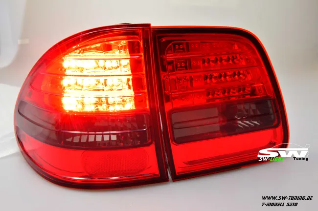 SW-Light LED taillights suitable for Mercedes Benz E-Class T-Model S210 96-03 red / black