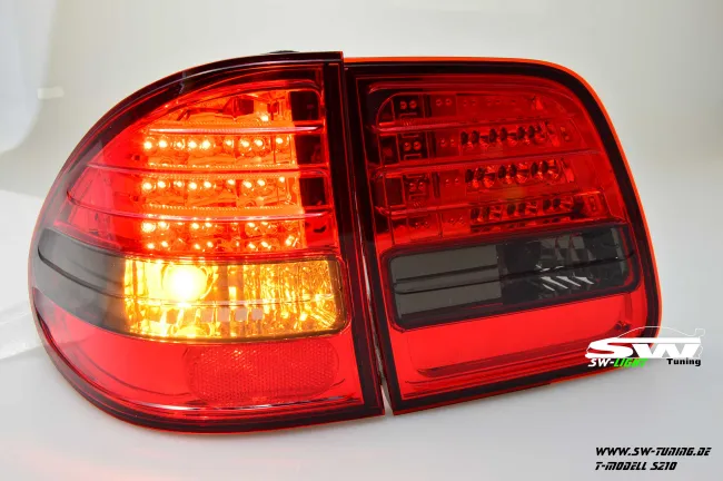 SW-Light LED taillights suitable for Mercedes Benz E-Class T-Model S210 96-03 red / black