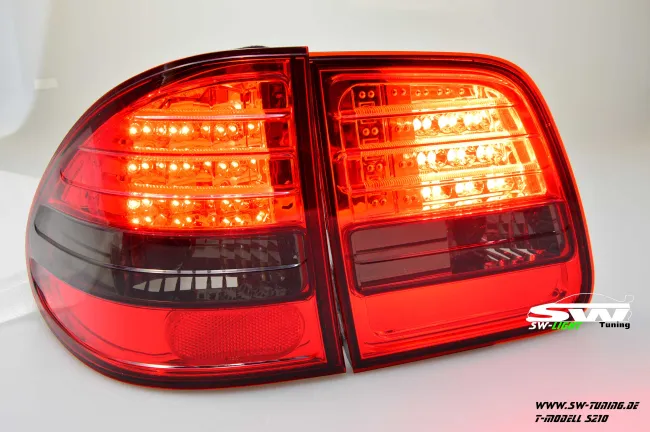 SW-Light LED taillights suitable for Mercedes Benz E-Class T-Model S210 96-03 red / black