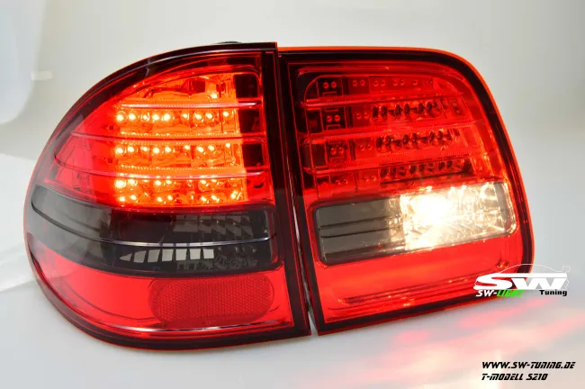 SW-Light LED taillights suitable for Mercedes Benz E-Class T-Model S210 96-03 red / black