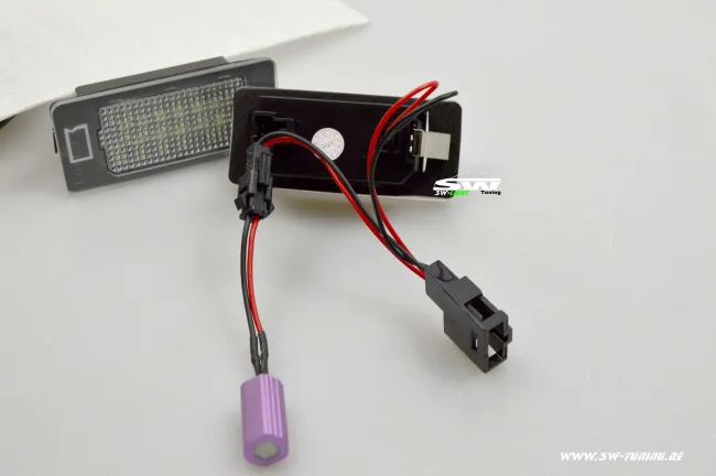 SW-Light LED License Plate for Audi Q5/8R A4/B8 A5/8T 07-10| Octavia III 12-16 | Panamera 10-15