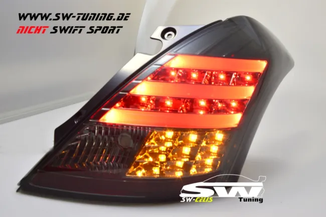 SW-Celi LED taillights suitable for Suzuki Swift Typ NZ/FZ 10-16 smoke