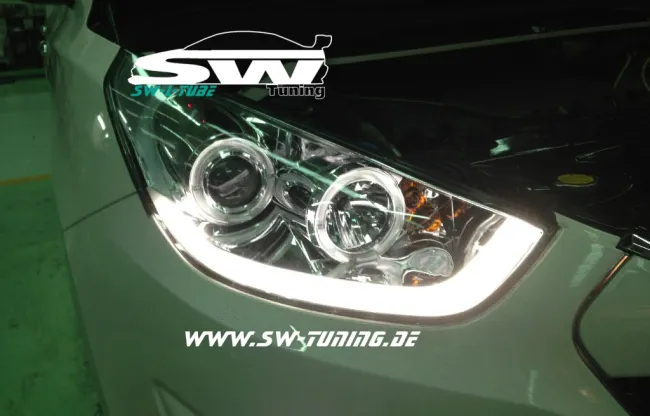 SW-LTube headlights Hyundai IX35 LM 09-13 chrome LightTube parking light