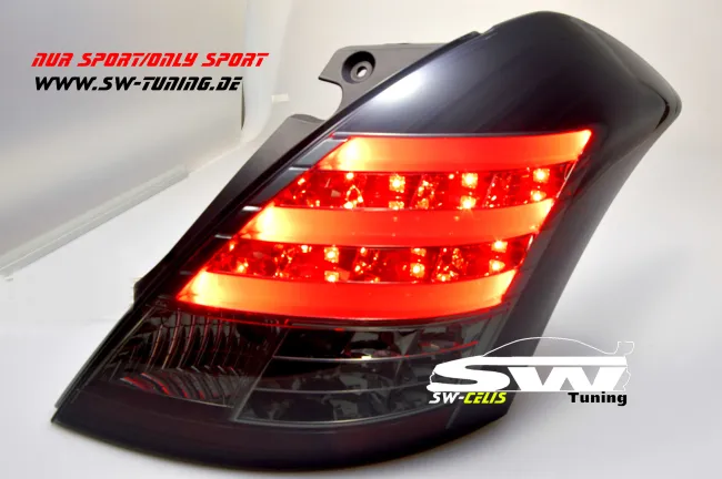 SW-Celi LED taillights suitable for Suzuki Swift Sport Typ NZ/FZ 10-16 black/smoke