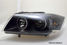 SW-CCFL Angel Eye Headlights for 3Series BMW E90 E91 05-13 2 CCFL halo rings black