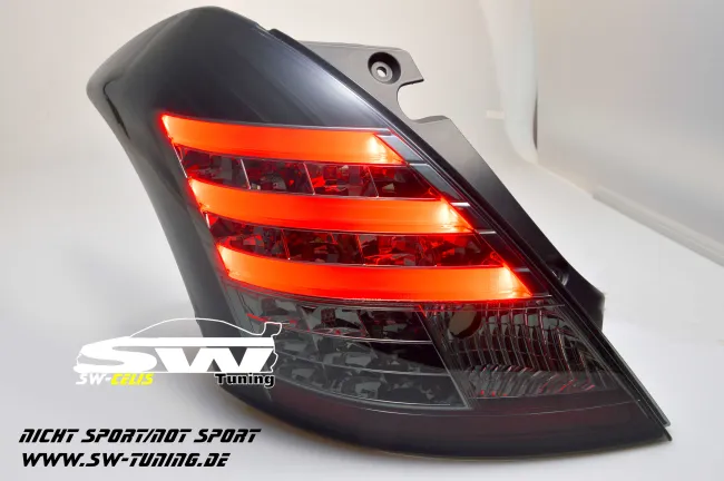 SW-Celi LED taillights suitable for Suzuki Swift Type NZ/FZ 10-16 black/smoke