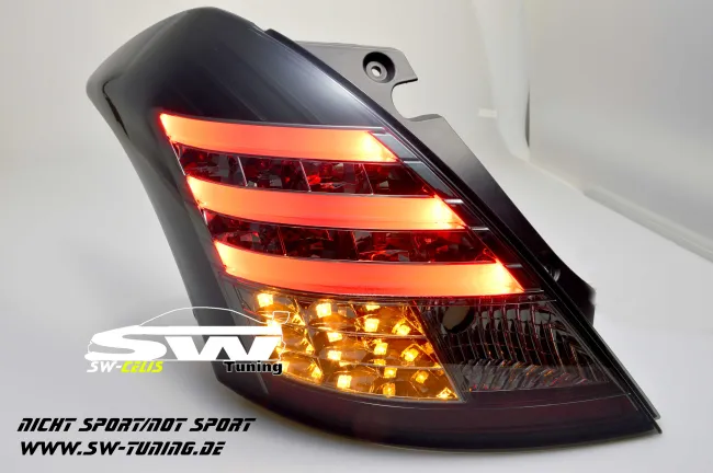 SW-Celi LED taillights suitable for Suzuki Swift Type NZ/FZ 10-16 black/smoke