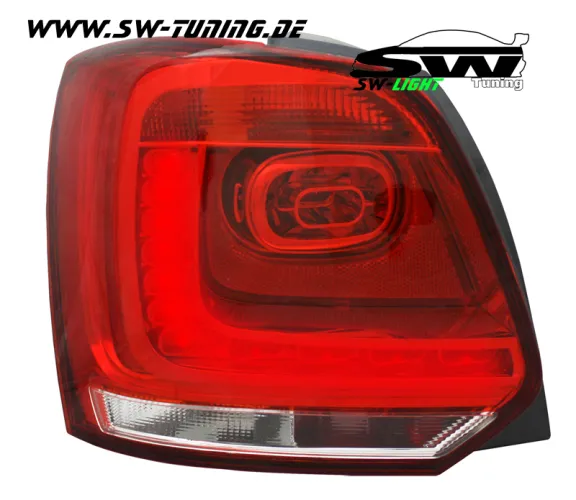 SW-Light LED taillights for VW Polo Type 6R 09-14 red/crystal hatchback