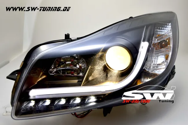 SW-DRLtube Scheinwerfer Opel Insignia 08-13 LED TFL R87 Lighttube black