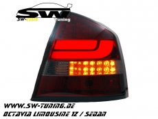 SW-Celis LED taillights Skoda Octavia II Limousine 1Z 04-08 red / smoke Lightbar