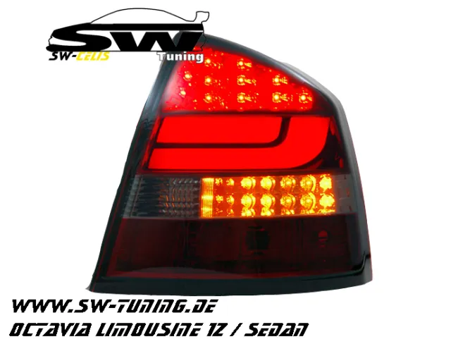 SW-Celis LED Rückleuchten Skoda Octavia II Limousine 1Z 04-08 red/smoke Lightbar