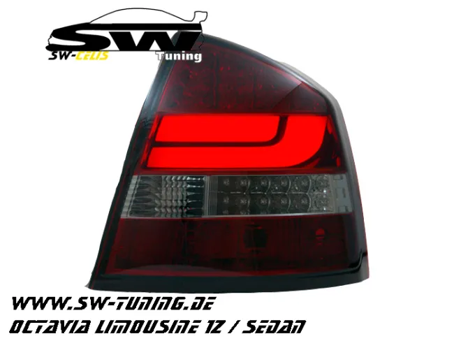 SW-Celis LED Rückleuchten Skoda Octavia II Limousine 1Z 04-08 red/smoke Lightbar